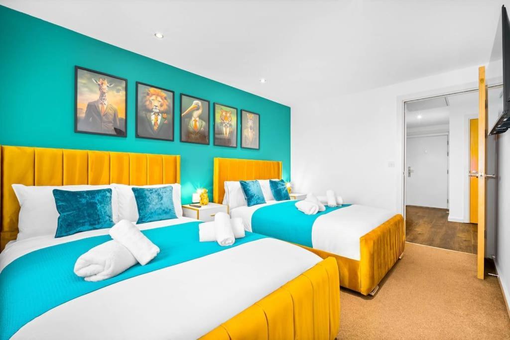 ברמינגהאם Spacious 2 Bed Apt B'Ham Cc With Parking Sleeps 7 מראה חיצוני תמונה